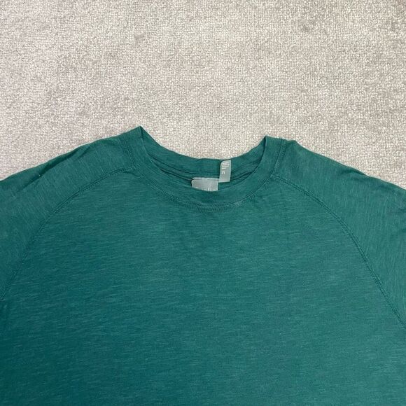 Zella Womens Crew Neck Raglan Sleeve Pullover Athletic Shirt Green Medium NWOT - Picture 2 of 6